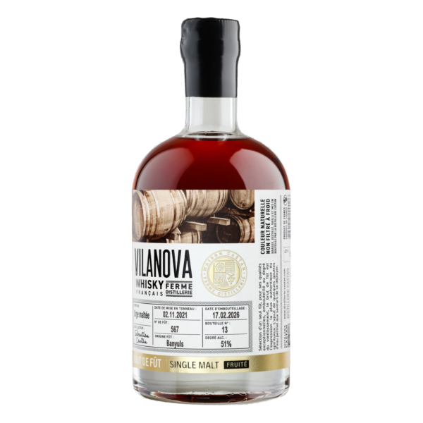 Whisky VILANOVA, Edition BRUT DE FUT Fruité - 500 ml